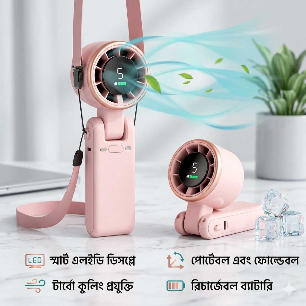 Mini Turbo Portable Fan 1800 Mah